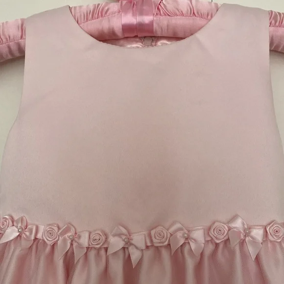 Cinderella Girls Pink Dress Dressy Formal Wedding Flower Girl Easter Zip Size 4 - Picture 2 of 11